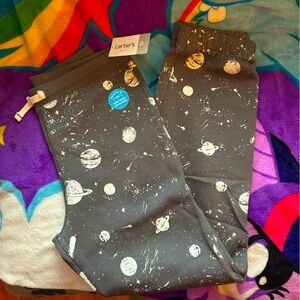 Boys Carter’s galaxy space planets gray  joggers size 12.